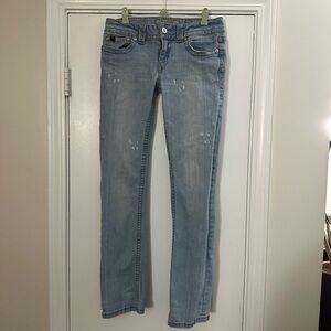 R.E.U.S.E REUSE Straight Leg Embroidered Distressed Jeans - Women’s 28x32R
